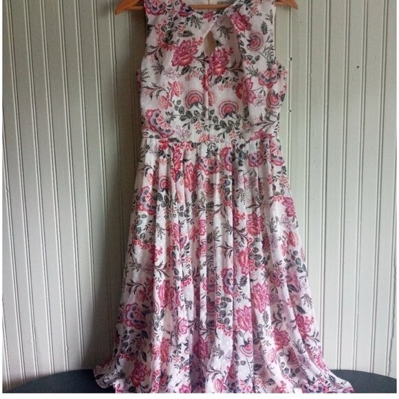 Danny & Nicole Floral Embroidered Midi Dress Size 8 – Sleeveless Summer Party - Picture 5 of 11